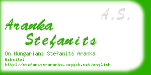 aranka stefanits business card
